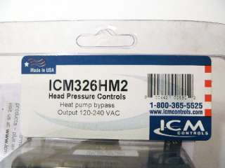 ICM326HM2 Heat Pump Bypass Head Pressure Controls  