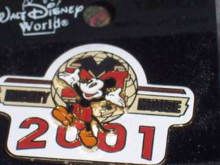 DiSNeY PiN 3D TINY MICKEY MOUSE MM 2001 GOLD OUTLINE BK  