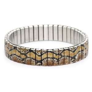    Napier Python Print Watch Band Style Stretch Bracelet: Jewelry