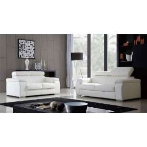   : 2pc Contemporary Modern Leather Sofa Set, DS COC S2: Home & Kitchen