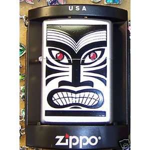  Zippo Lighter 205 Hawaiian Tiki God Hawaii Stain Chrome 