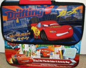 New Disney Pixar Cars ~ 5 in 1 On The Go Color & Activi  