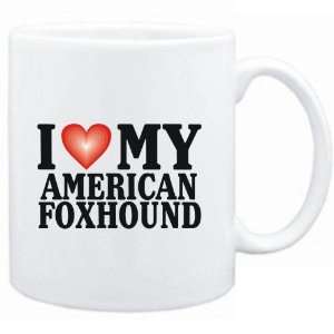  Mug White  I LOVE American Foxhound  Dogs: Sports 