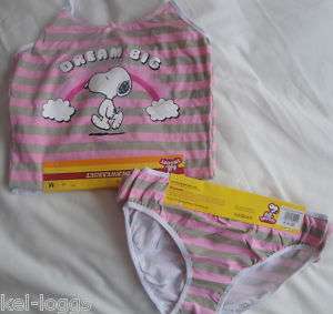 Ladies Snoopy Underwear Vest Top Pants Knickers Set NEW  