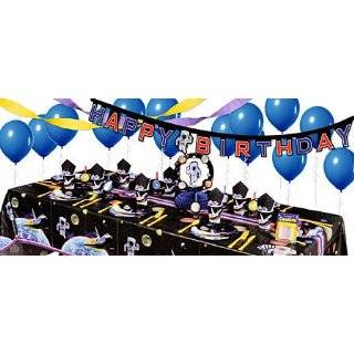   Mylar Balloon 18 Inch Space Ships and Aliens Blue: Toys & Games