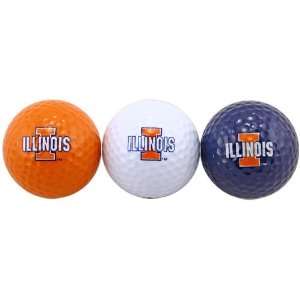    Illinois Fighting Illini 3 Pack Golf Balls