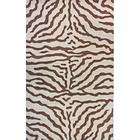 Overstock Alexa Zebra Animal Pattern Wool Rug (5 x 8)