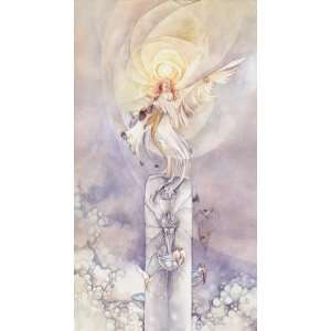 Angel Of Morning Glow by Stephanie Law 8x10 Ceramic Art Tile with 