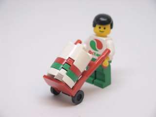LEGO TOWN MINIFIG OCTAN GAS STATION WORKER W HAND CART  