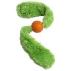 Doggles TYTALG07 Tails Dog Toy in Green with Orange Ball Large