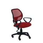 Euro Style Percy Mesh Office Chair   Red and Black   35H x 22.5W x 