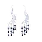 jet black diamond swarovski crystals 92 5 silver chandelier earrings