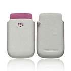 BLACKBERRY PINK WHITE For OEM Blackberry Torch Leather Pouch Case