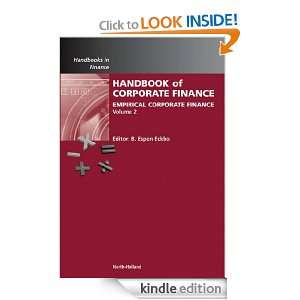 Handbook of Empirical Corporate Finance 2 (Handbooks in Finance) B 