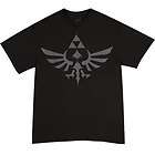 Nintendo The Legend of Zelda Tri Force Logo Anime T shirt (Black)