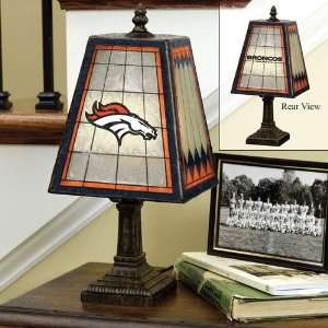  Denver Broncos Art Glass Lamp