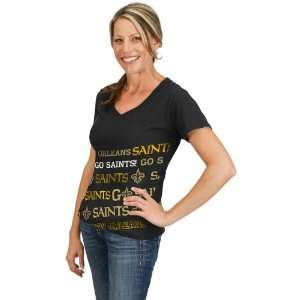  NFL New Orleans Saints Womens Bling Diva Short Sleeve T 