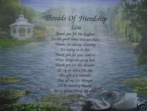 THREADS OF FRIENDSHIP PERSONALIZED POEM GIFT FOR FRIEND  