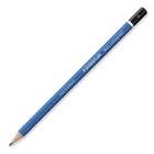   easy to sharpen each pencil has a blue hexagon barrel and no eraser
