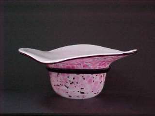   Estate Italian Murano Art Glass Bowl in shape of Ladies Hat  
