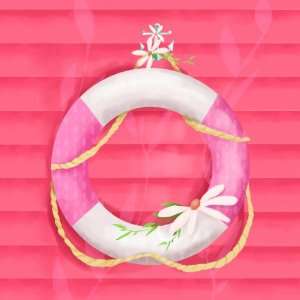 Oopsy Daisy Ring Floatie Pink Wall Art, 21 by 21 