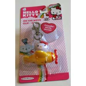   Sanrio Hello Kitty   On The Move Clip On   YELLOW PLANE Toys & Games
