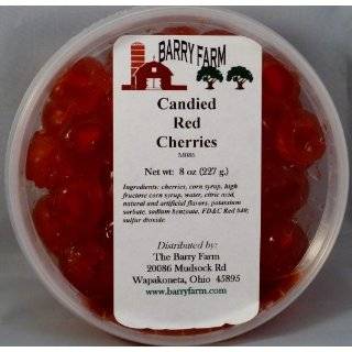 Candied Red Cherries, Whole, 8 oz.