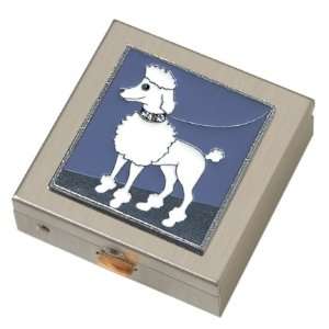  White Poodle Small Pill Box