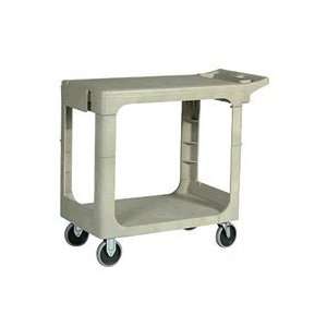 Rubbermaid Utility Cart, Flat Shelf, 500 lb. Capacity, Black ITEM 