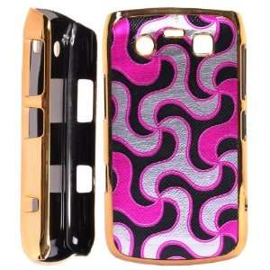   Cover with Gold Chromed Sides for Blackberry Bold 9700(Hot Pink