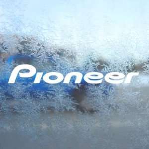  Pioneer Audio White Decal Car Laptop Window Vinyl White 
