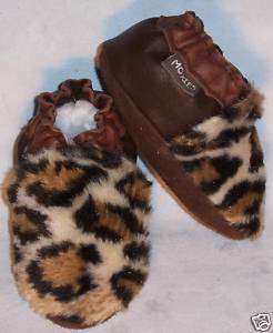 moxies CHAUSSONS de bebe en cuir leopard TAILLE CHOIX  