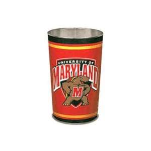   Maryland Terps NCAA Tapered Wastebasket (15 Height) Home & Kitchen