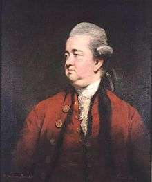 Portrait, oil on canvas, of Edward Gibbon by Sir Joshua Reynolds 
