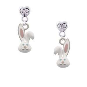    Bunny Face Mini Heart Charm Earrings: Arts, Crafts & Sewing