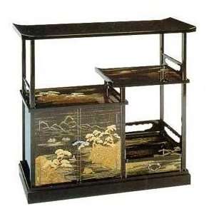Black Lacquer Japanese Chest 