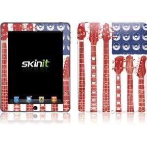   Skinit Patriotic Guitar Flag Vinyl Skin for Apple iPad 1 Electronics