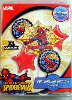 Spiderman Birthday Bouquet Xl Xtralife 5 Balloons  