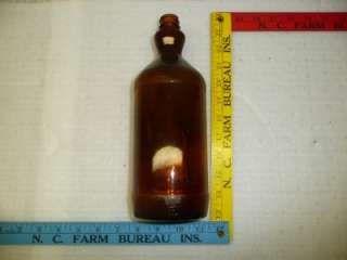 CLOROX BOTTLE VINTAGE GLASS BROWN OLD COLLECTABLE FIND  