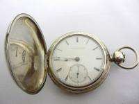 1860 AMERICAN WATCH CO COIN SILVER WALTHAM MASS HUNTERS CASE POCKET 