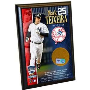  Mark Teixeira Plaque with Used Game Dirt   4x6: Patio 