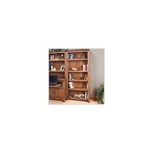   Bear Creek 5 Shelf Open Bookcase in Dark Oak Finish: Office Products