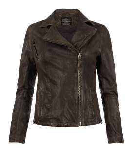 Strabler Leather Biker Jacket, Women, Leather, AllSaints Spitalfields