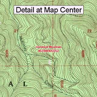  USGS Topographic Quadrangle Map   Gumboot Mountain 
