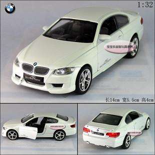 New BMW 335i 1:32 Alloy Diecast Model Car With Sound and Light White 