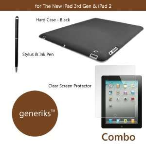 Generiks PC Case, Stylus & Ink Pen, & Clear Screen Protector Combo 