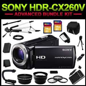 CX260V High Definition Handycam Camcorder (Black) Advanced Bundle Kit 