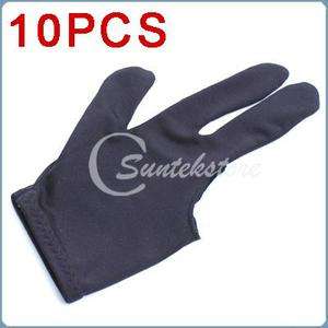 10 PCS 3 Finger Pool Table Billiards Cue Shooters Glove  