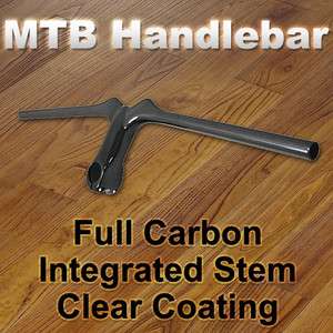 Full Carbon MTB Handlebar w/ Intergrated Stem Clear Coating  