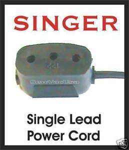 SINGER Sewing Machine Single Lead Power Cord 197874 001  